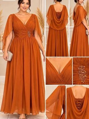 Maxi Dress in Orange Size 12 Like New